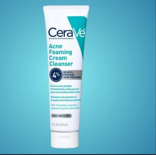 CeraVe Acne Foaming Cream Cleanser (4% Benzoyl Peroxide)