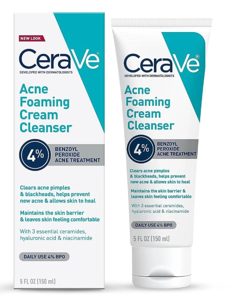 CeraVe Acne Foaming Cream Cleanser (4% Benzoyl Peroxide)
