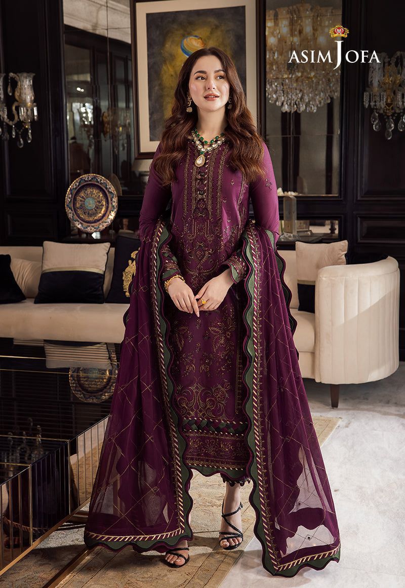 Asim Jofa 5130 Best Quality Air jet Dhanak Fabric Luxury Embroidered 3pc