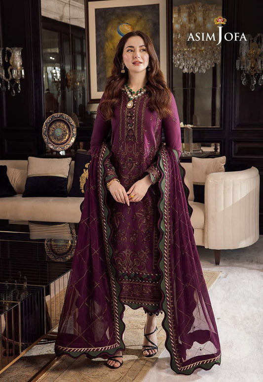 Asim Jofa 5130 Best Quality Air jet Dhanak Fabric Luxury Embroidered 3pc