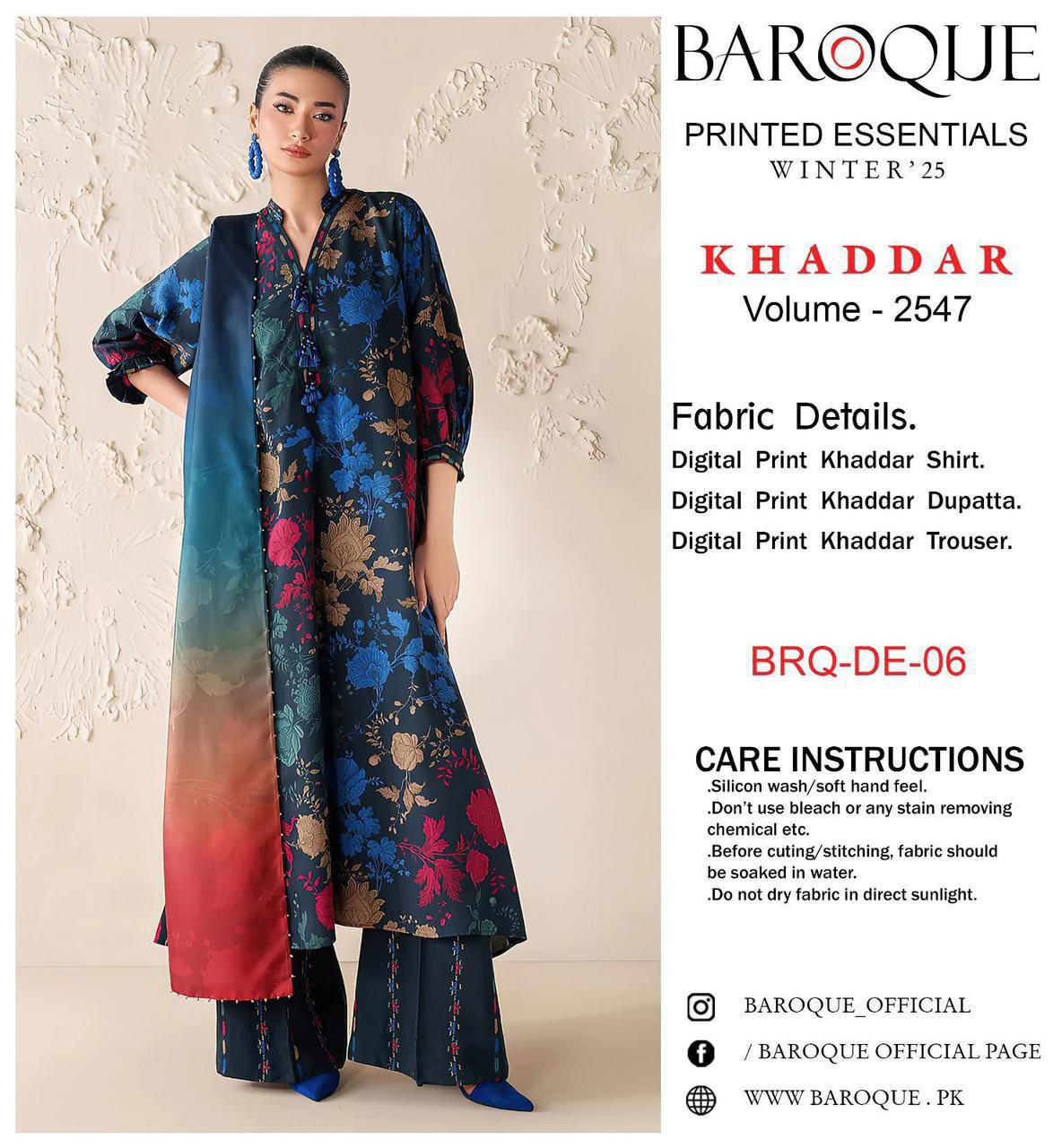 Baroque £ Aznik £ sapphire Premium Khadar Vol