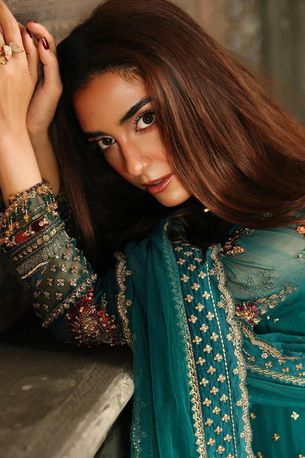 Charizma Luxury Chiffon Collection: Unstitched 3-Piece with Intricate Adda Work & Sequence Detail