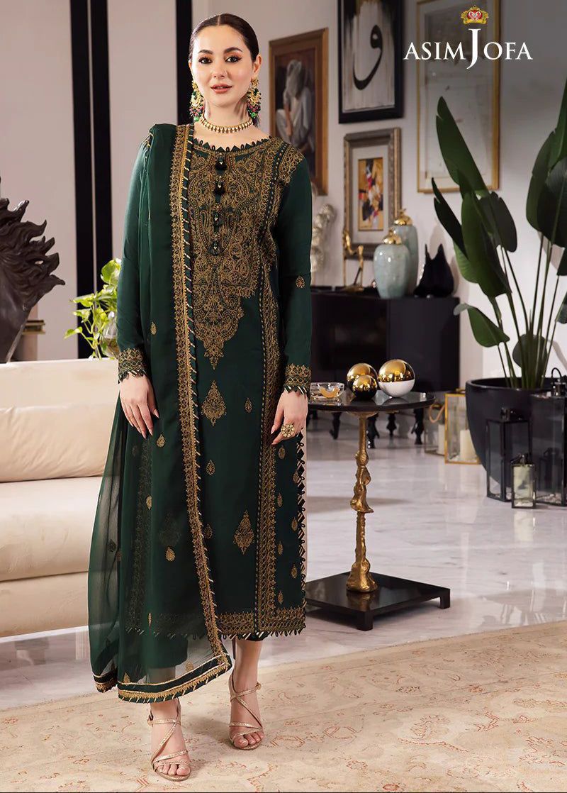 Asim Jofa Rang-e-Noor AJRNC-D18 | Heavy Spengle Work Chiffon Suit