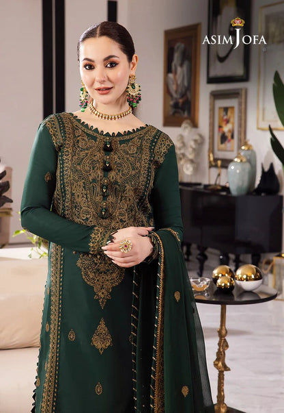 Asim Jofa Rang-e-Noor AJRNC-D18 | Heavy Spengle Work Chiffon Suit