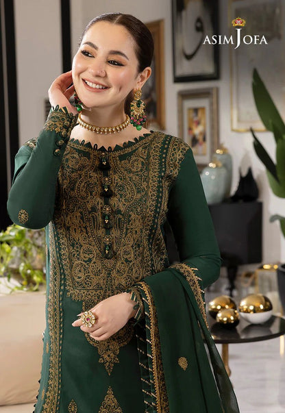 Asim Jofa Rang-e-Noor AJRNC-D18 | Heavy Spengle Work Chiffon Suit