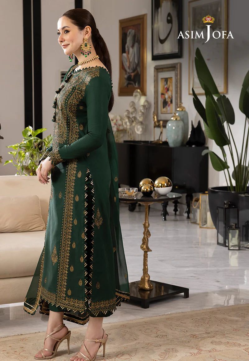 Asim Jofa Rang-e-Noor AJRNC-D18 | Heavy Spengle Work Chiffon Suit