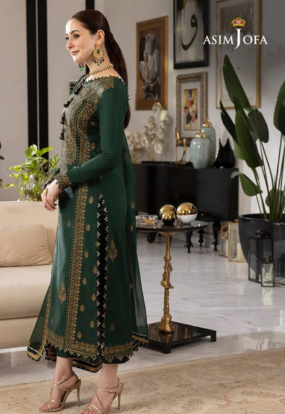 Asim Jofa Rang-e-Noor AJRNC-D18 | Heavy Spengle Work Chiffon Suit