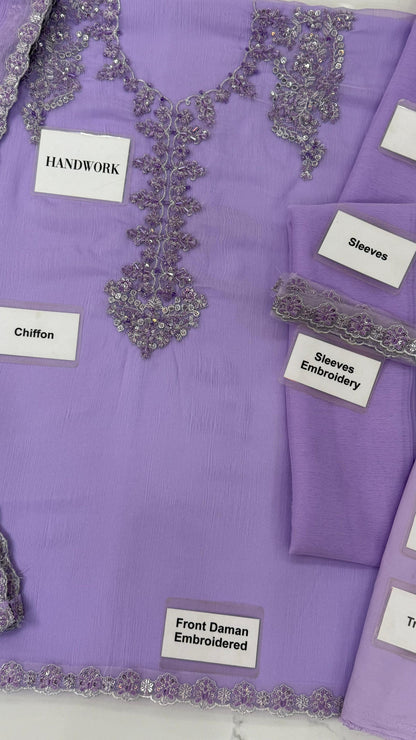 Iznik Luxury Formals UE-479 | Embroidered Chiffon with Addawork & Malai Trouser