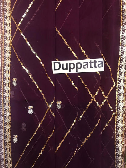 Adan Libas Rang-e-Mehfil 012 | Heavy Embroidered Chiffon Suit with Tassels