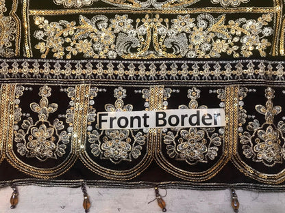 Adan Libas Rang-e-Mehfil 012 | Heavy Embroidered Chiffon Suit with Tassels