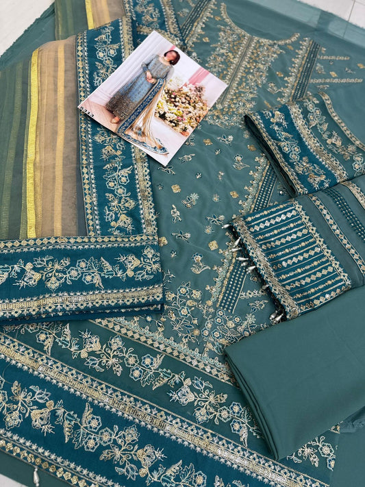 Charizma Festive Edition: Hand-Embellished Adda Work Suit with Hanging Tassels