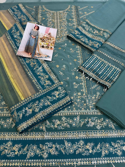 Charizma Festive Edition: Hand-Embellished Adda Work Suit with Hanging Tassels