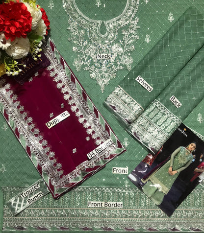 Asim Jofa Unstitched Chiffon Collection | Handwork & Heavy Sequence 3pc Festive Wear