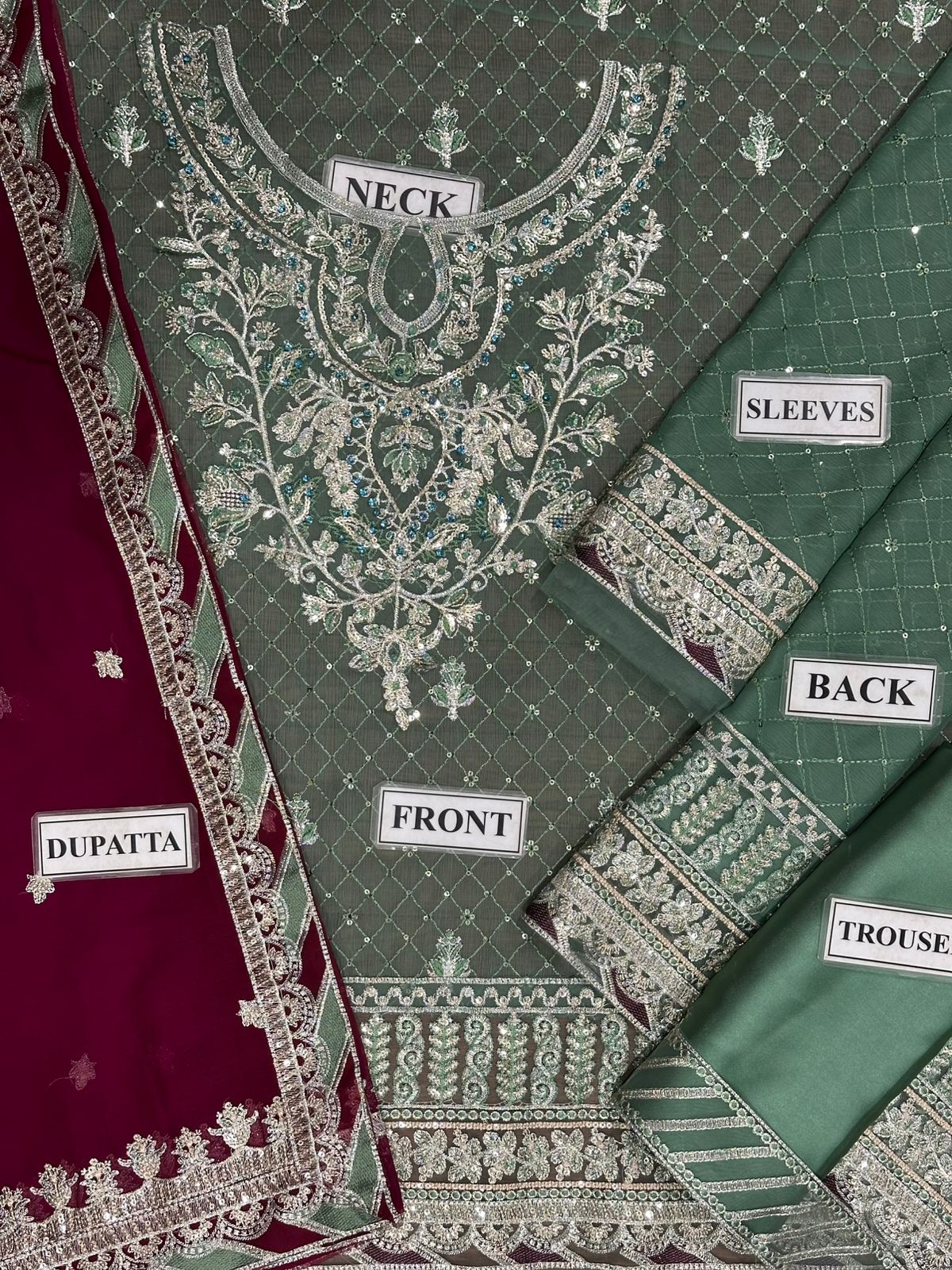 Asim Jofa Unstitched Chiffon Collection | Handwork & Heavy Sequence 3pc Festive Wear