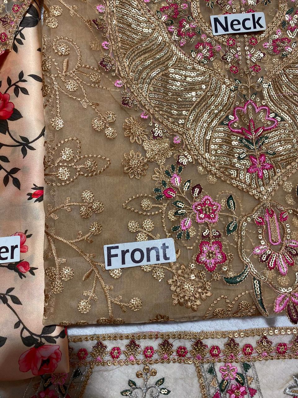 Aneela Embroidered Organza Collection | 4-Side Cutwork Silk Dupatta & Shamoz Silk 3pc