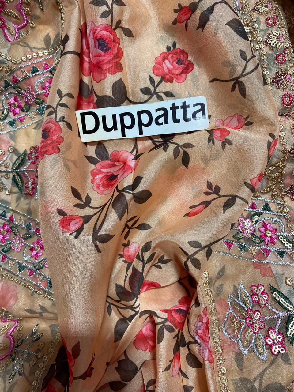 Aneela Embroidered Organza Collection | 4-Side Cutwork Silk Dupatta & Shamoz Silk 3pc