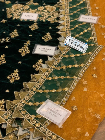 Emaan Adeel 9000 Micro Velvet Collection | Ready-to-Wear 4-Side Cutwork Net Dupatta