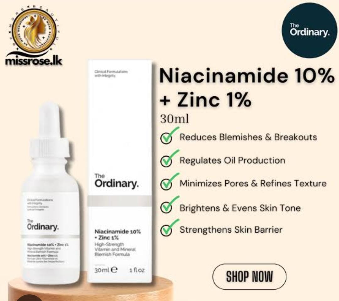 The Ordinary Niacinamide 10% + Zinc 1% (30ml) – High-Strength Blemish & Oil Control Formula